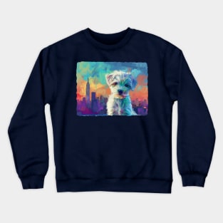 Maltese in New York City Crewneck Sweatshirt